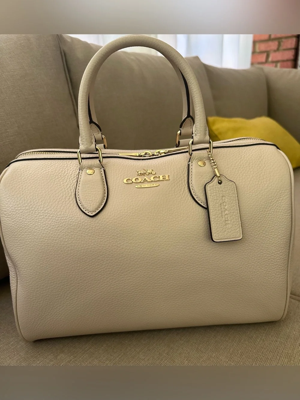 Rowan Large Satchel Bag in Ivory - Picture 1 of 9